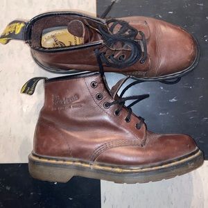 Vintage Dr. Marten Brown Air Wair Bounce Sole Made in England
